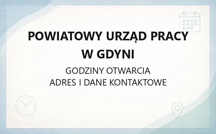 Powiatowy Urząd Pracy w Gdyni - kontakt, rejestracja, wsparcie dla pracodawców