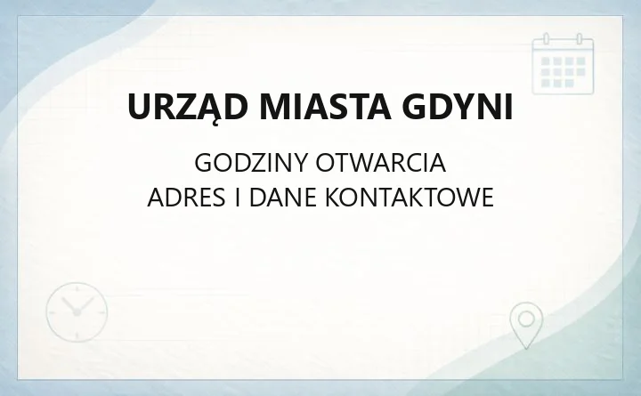Urząd Miasta Gdyni - kontakt, adresy, punkty obsługi i e-usługi