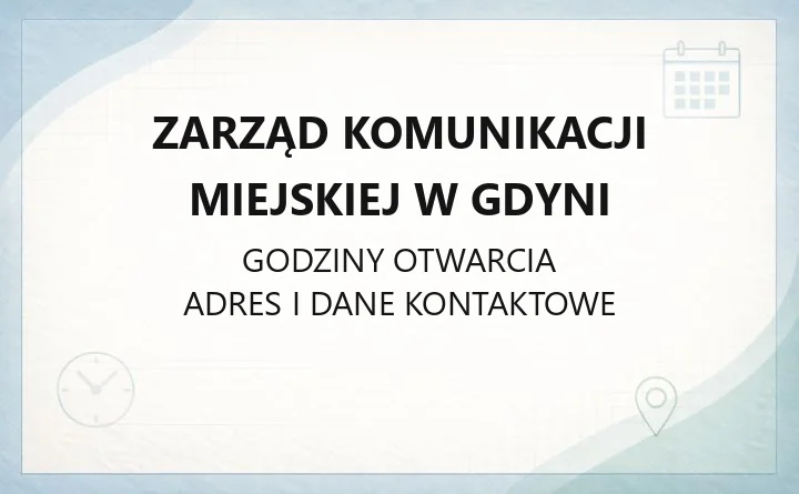 Zarząd Komunikacji Miejskiej w Gdyni - kontakt, bilety, zgłaszanie awarii