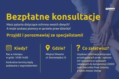 W Gdyni powstaje bezpłatny punkt porad UODO i Rzecznika Praw Dziecka